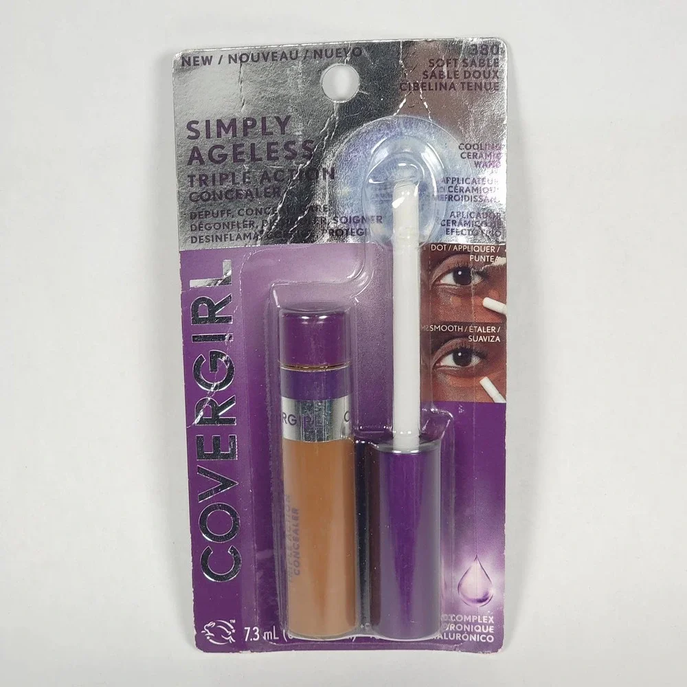 (2)‎ Covergirl Simply Ageless Triple Action Concealer 380 Soft Sable SHIPS FAST